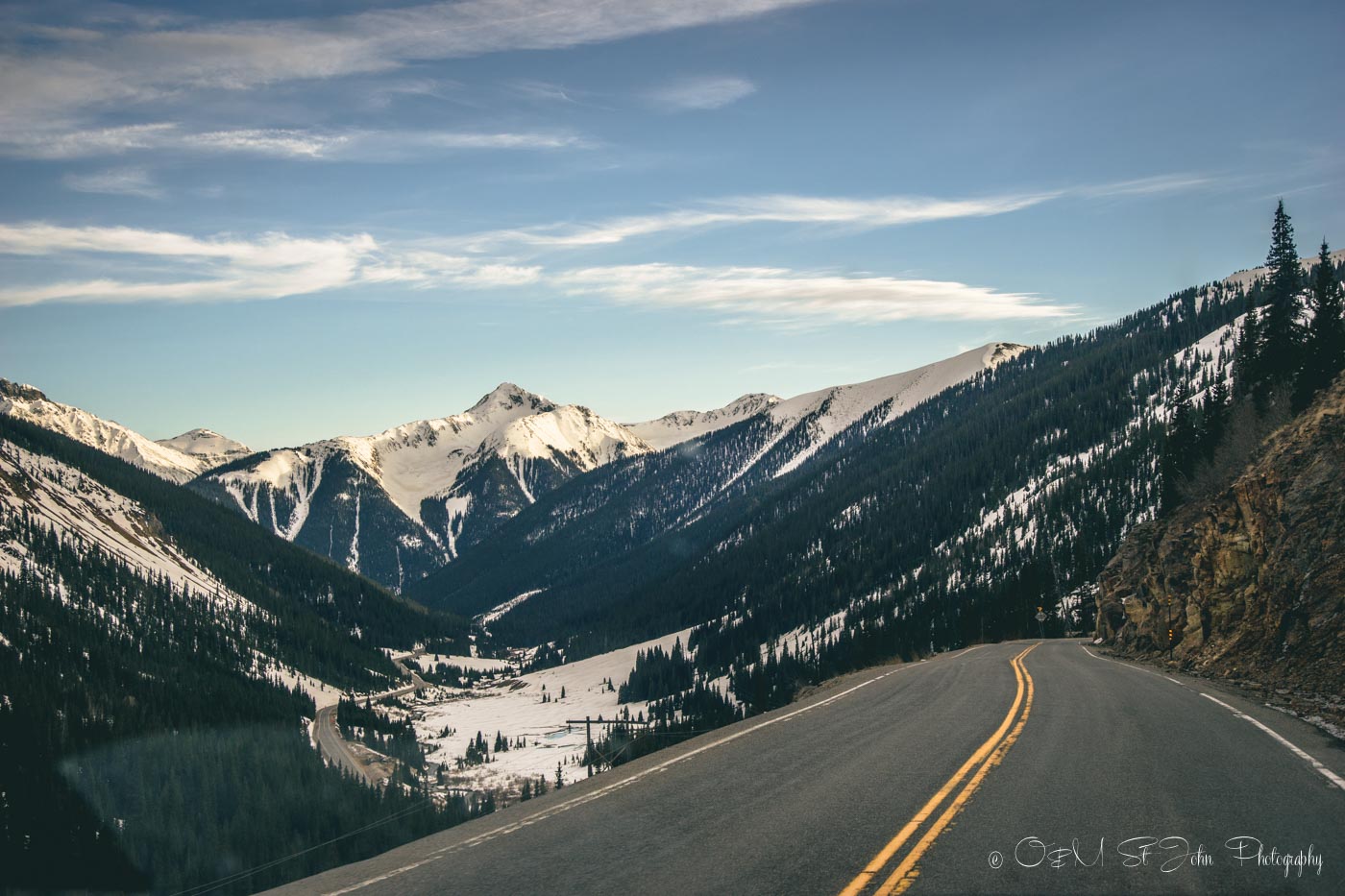 Along the Million Dollar Highway in Colorado, road trip USA